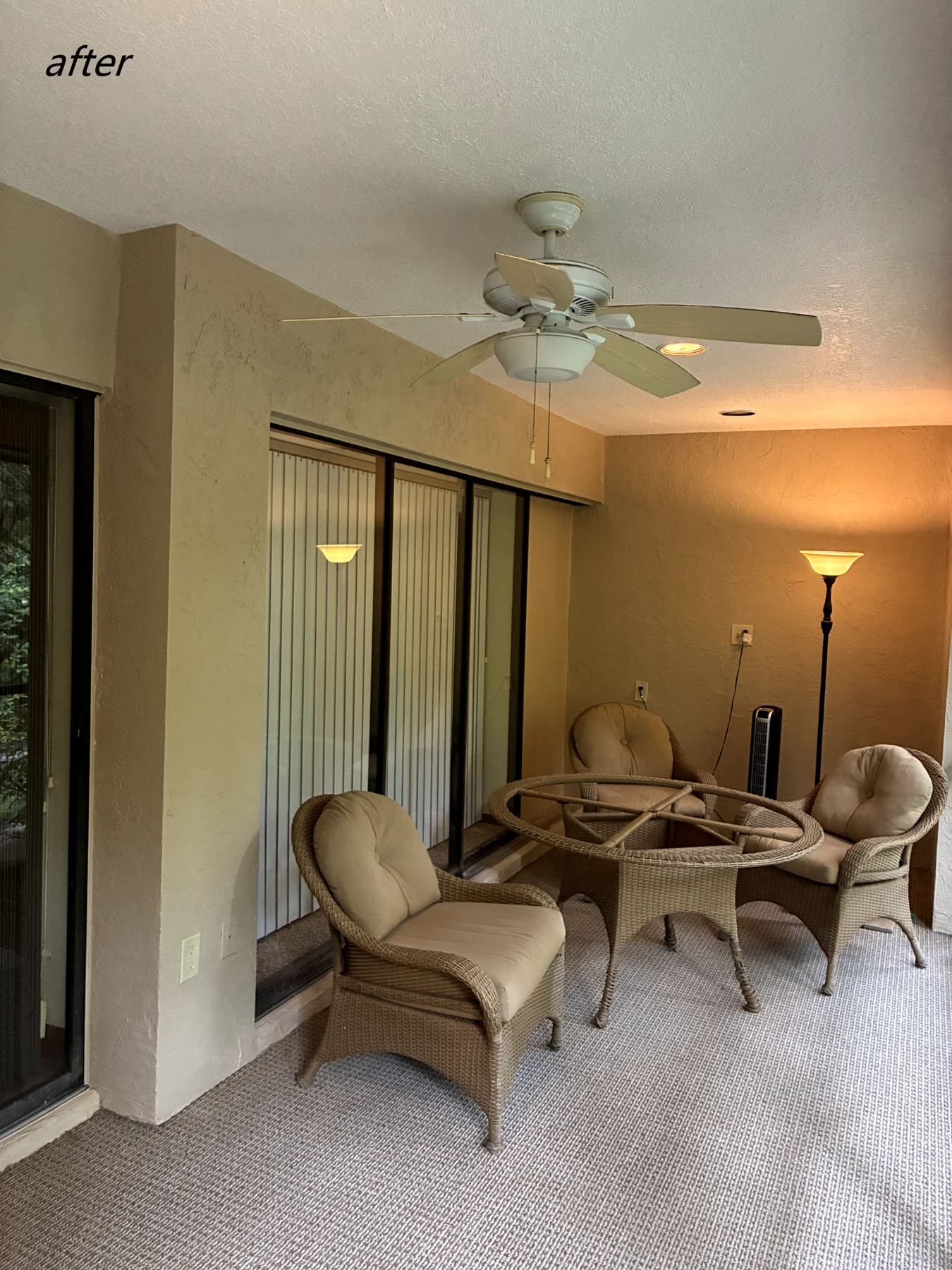 Finished covered patio painting project