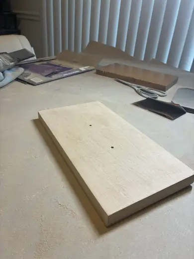 Cabinet stripping & restaining — during