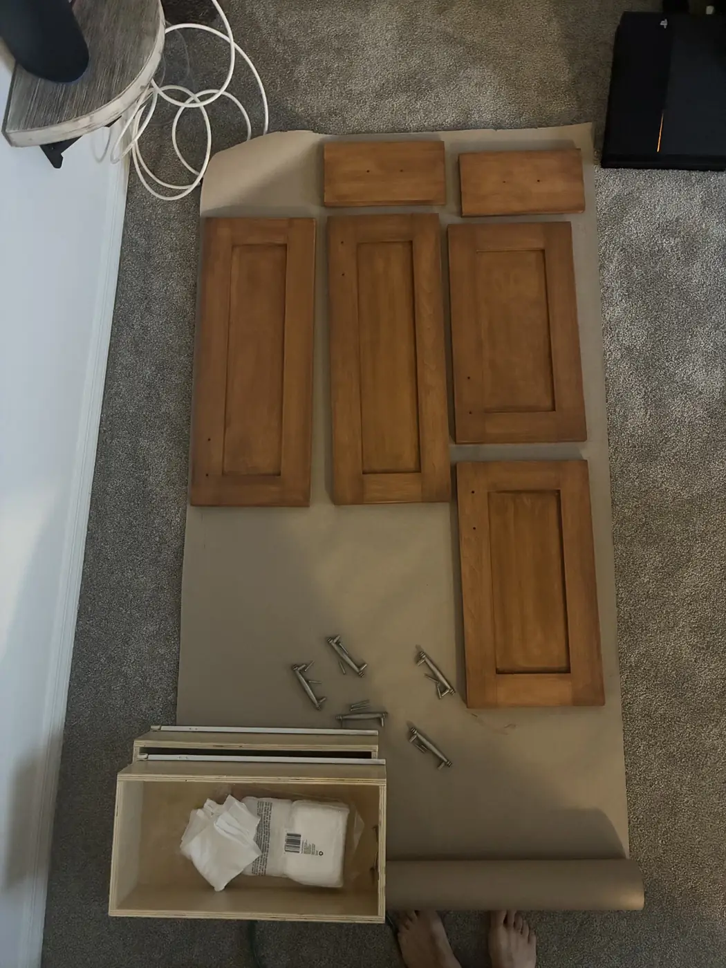 Cabinet stripping & restaining — after
