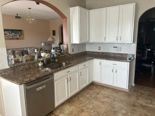 Cabinets, herringbone & more — after