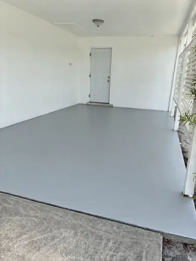 Porch floor recoating — after