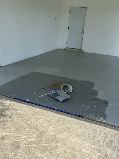 Porch floor recoating — before
